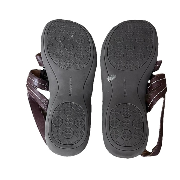 Naturalizer “Every” Brown Strappy Comfort Sandals Women’s 7.5M | Leather Sling - Picture 8 of 11